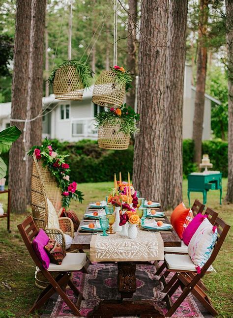 Bold And Bright 70s Themed Bridal Shower Inspired By This Outdoor Bridal Showers Bridal Shower