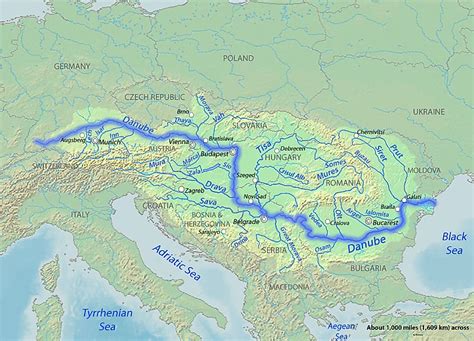 Europe Map Labeled Rivers