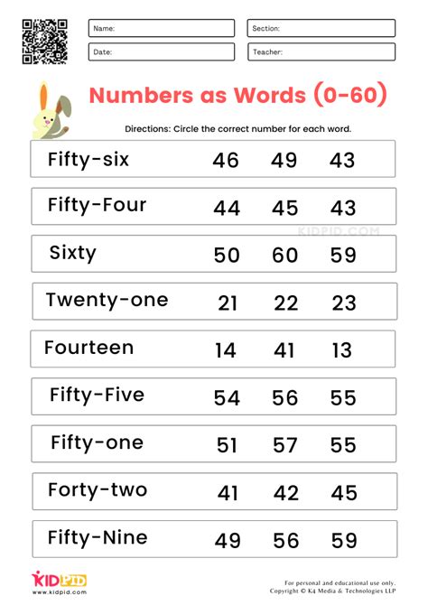 Naming Numbers Worksheets For Grade 1 Worksheets For Class 1 Letter