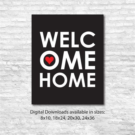 Digital Download Welcome Home Poster for Soldiers or | Etsy | Welcome