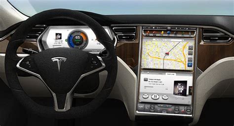 Video Tesla Model S Humongous 17 Inch Infotainment Screen Carscoops