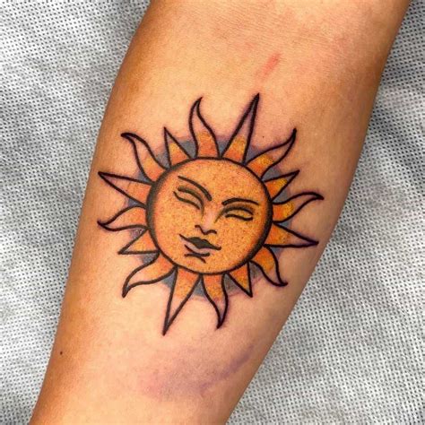 Update 71 Yellow Sun Tattoo Latest In Eteachers