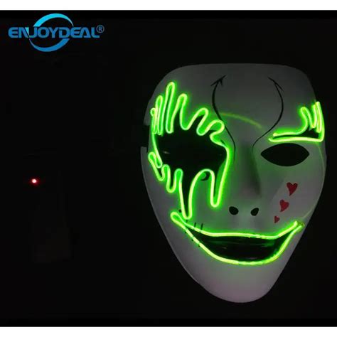 3 Modes Led Mask Halloween Light Up Scary Halloween Masks El Wire