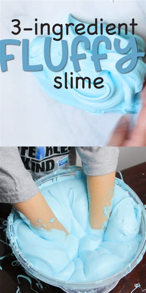 Easy 3 Ingredient Fluffy Slime With Video Sensory Play Slime For