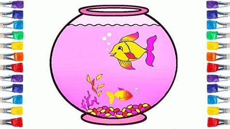 • learn how to draw a cartoon fish! How to Draw Fish Tank ️ coloring fish, coloring and ...
