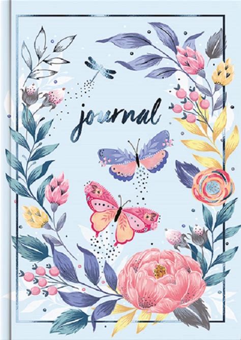 Butterflies And Flowers A5 Lined Journal Ts