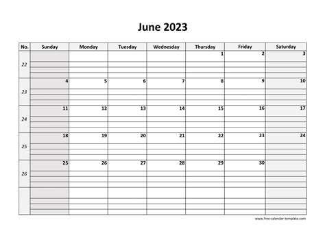 June Calendar 2023 Excel Calendar 2023