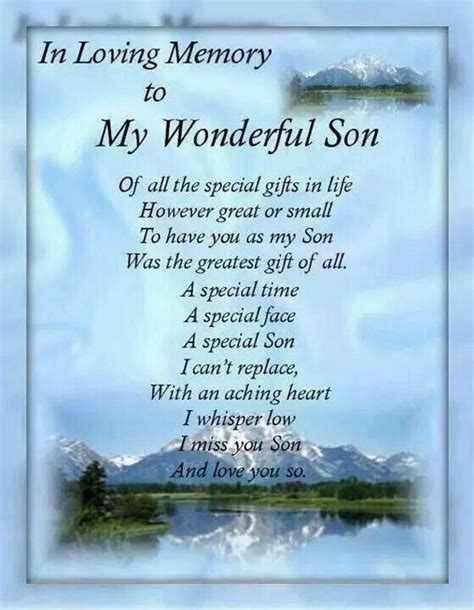 My Wonderful Son Son Poems Son Quotes Grief Poems