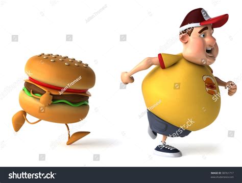 Fat Kid And Hamburger Stock Photo 38761717 Shutterstock