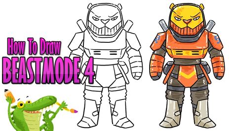 Subscribe for more tutorials like this every single day! how to draw beastmode skin | fortnite season 8 | style 4 ...