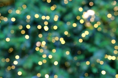 Premium Photo Abstract Green Christmas Background With Bokeh Lights