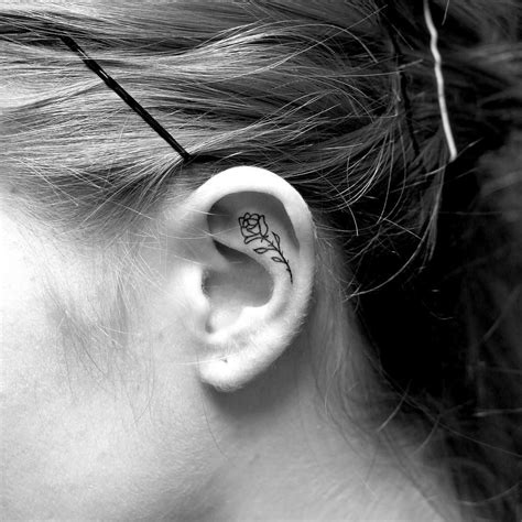 15 Ear Tattoos That Are Better Than Earrings With Images Behind Ear Tattoos Ear Tattoo