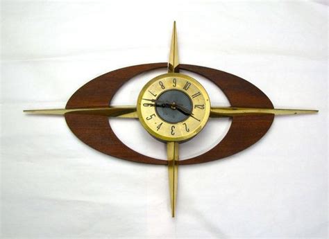 Mid century modern wall clock shapes. Mid Century Wall Clock 30" Mad Men Starburst | Mid century ...