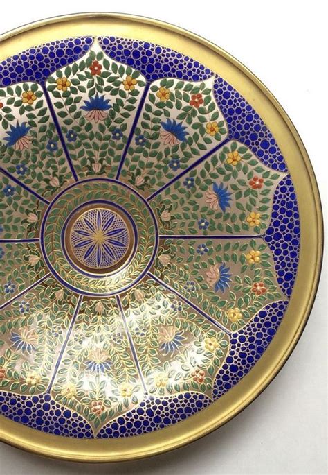 Antique Persian Style Enameled Glass Bowl Lobmeyr Or Moser Islamic Architecture Moser