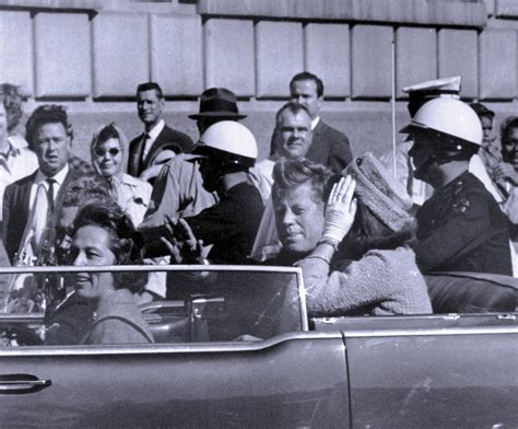 Dark Day Us President John F Kennedy Rides In A Motorcade Shortly