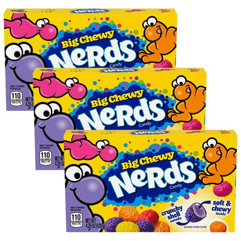 Nerds Big Chewy Candy Crunchy Shell Outside Soft Chewy Inside Party
