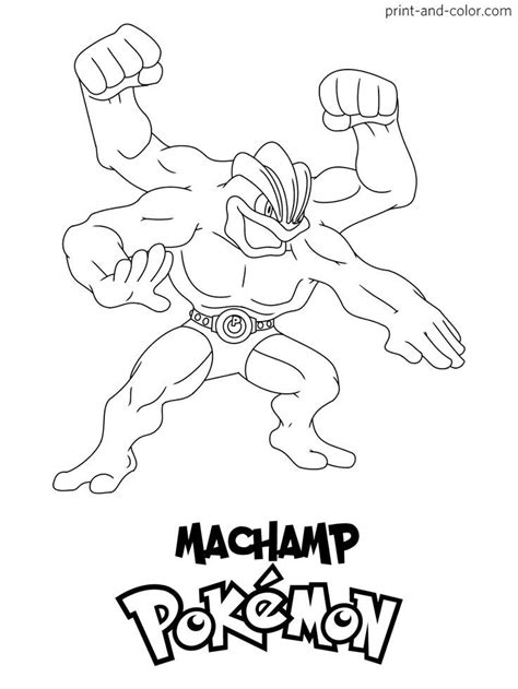 Coloriage Mackogneur Machamp カイリキー 068 Coloring Pokemon coloring