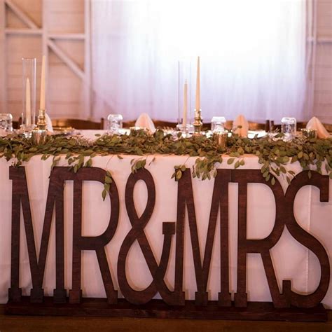 Mr And Mrs Wedding Decor For Head Table Large Letters For Wedding Sweetheart Table  Wedding