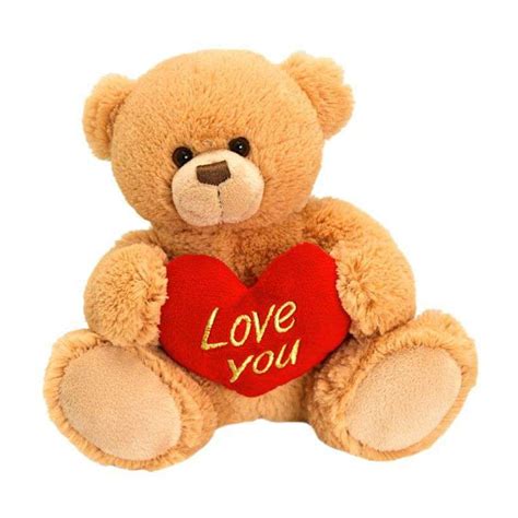 Buy 15 Inch Golden Teddy Bear Holding Love You Heart Online At Lowest
