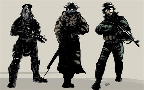 Soldiers In Gas Mask By Chozan On Deviantart