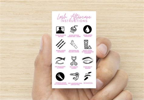 After giving you client an amazing treatment, send them home with an aftercare card with detailed instructions with all the do's and don'ts. Lash Extension Aftercare Card Lash Artist Business Card | Etsy | Lash extensions, Eyelash ...