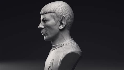 Leonard Nimoy As Mr Spock Bust Printable 3d Model 3d Model 3d Printable
