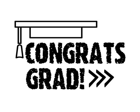Premium Vector Congrats Grad Graduation Quote Typography With White