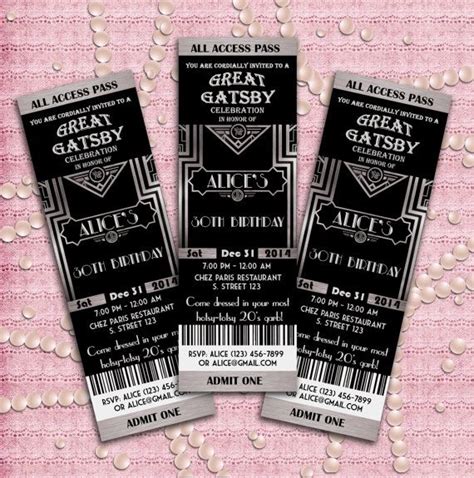 Great Gatsby Style Art Deco Party Invitation Prom Etsy Party Invite