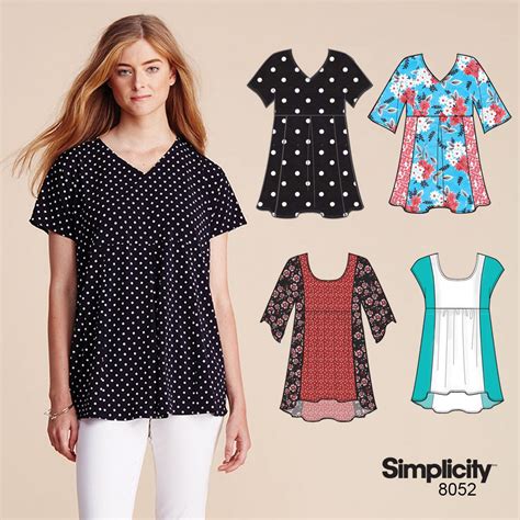Easy To Sew Top Using Simplicity Pattern 8052 Tunic Sewing Patterns