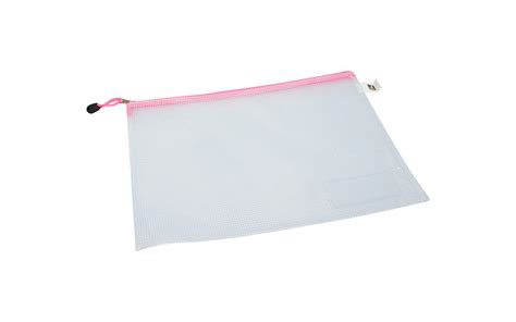 Ar ملف شفاف الحجم المدرسي A4 وردي En Zipper Bag A4 Pink