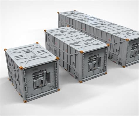 Artstation Sci Fi Cargo Container 1 Resources