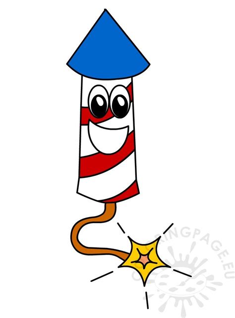 Click from july 4th coloring pictures below for the printable 4th of july coloring page. 4th of July Firework Rocket Happy - Coloring Page