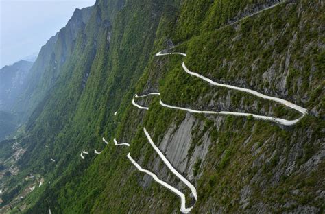 One Of Chinas Steepest Roads Would You Dare To Drive On This Mountain