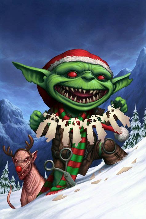 Pin By Jeanette Dills On Dandd Creepy Christmas Goblin Art