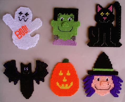We also have some ideas for fun plastic canvas projects that little boys will love. Plastic Canvas-Halloween Character Magnets Plastic-Canvas-Kits.Com