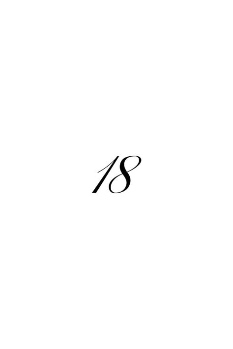 Free Printable Fancy Calligraphy Numbers Calligraphy Number 18