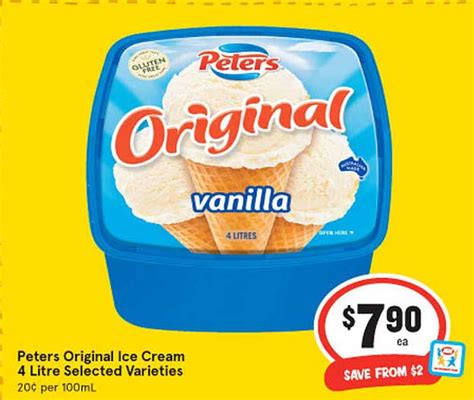 Peters Original Ice Cream Tub Offer At Coles