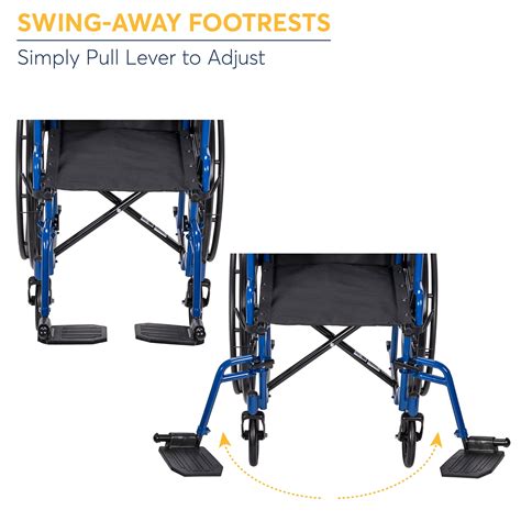 Drive Medical Blue Streak Wheelchair With Flip Back Ubuy Nepal