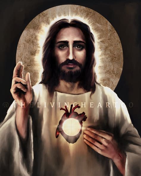 Jesus Eucharistic Heart Catholic Fine Art Print Etsy