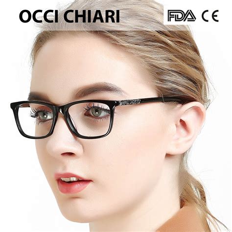 occi chiari eye glasses frames for women designer brand high quality retro metal medical acetate