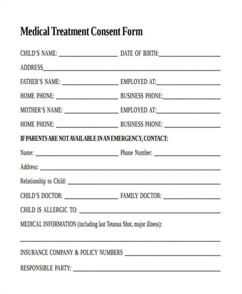 Free 22 Medical Consent Forms In Pdf Ms Word