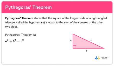 Pythagoras Theorem GCSE Maths Steps Examples Worksheet