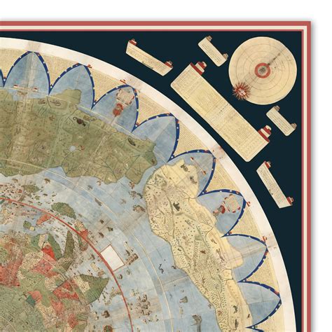 Ancient Flat Earth Map Poster Urbano Monte 1587 Antique Etsy