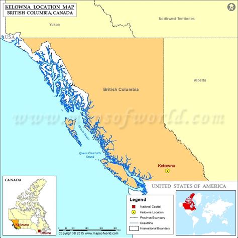Where Is Kelowna Located In Canada Map