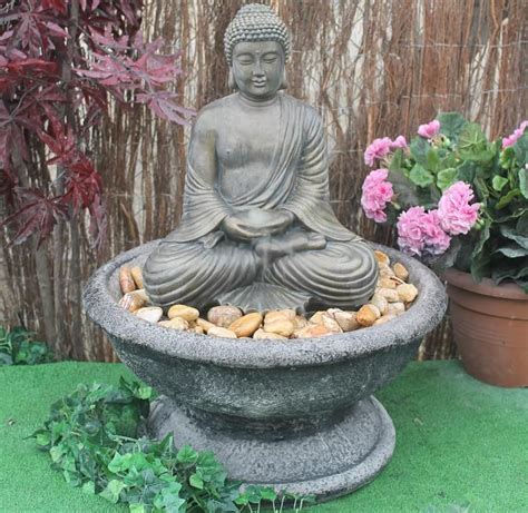 Patio Fountain With Compassion Buddha Etsy Patio Water Fountain
