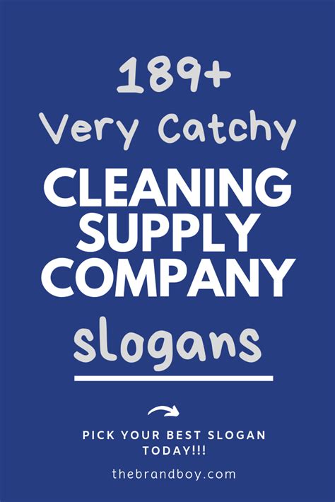 Best Cleaning Supply Company Slogans And Taglines Company Slogans Catchy Business