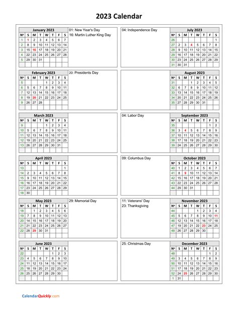 Best 2023 Calendar Year Photos With Holidays Printable August Blank