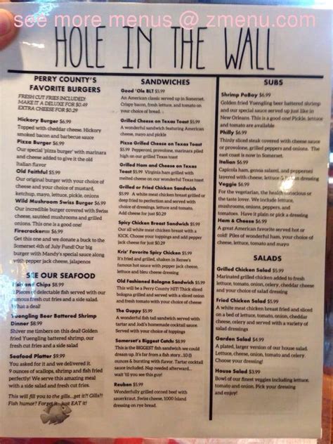 What does a hole in the wall restaurant mean. Online Menu of The Hole In The Wall Restaurant, Somerset, Ohio, 43783 - Zmenu