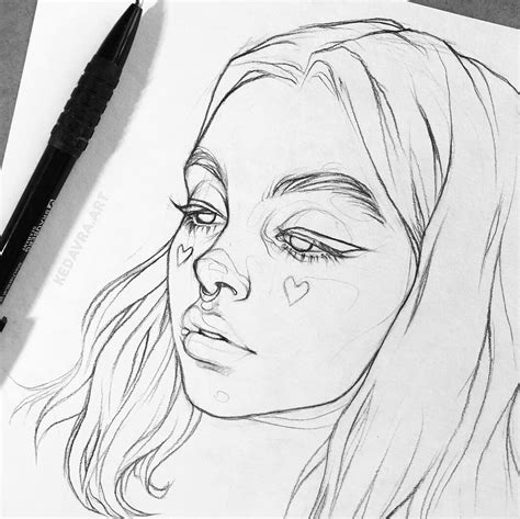 At long last, the drawing aesthetic girls pt 2 video is here! Pin by Sakshi on •SKETCH• (With images) | Pencil art ...
