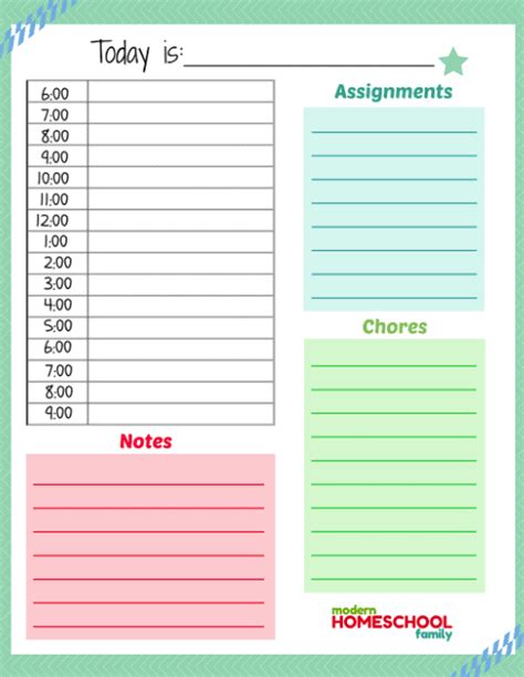 Mama jenn has a variety of free homeschool planning pages available to download. Free Printable Homeschool Planner Worksheet for Kids ...
